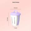 Cylindrical Salad Container—Plastic Fruit Cup With Fork And Drainage Holes, Multi-Purpose Portable Vegetable Lunch Box