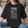 Unisex Unisex Denke über den Tellerrand hinaus TicTacToe T-Shirt Baumwollkleidung Neuheit Rundhals T-Shirt Große Größen T-Shirts