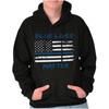 Blue Lives Matter Line Flag Law EnforcementHoodie Hooded Sweatshirt Men Women