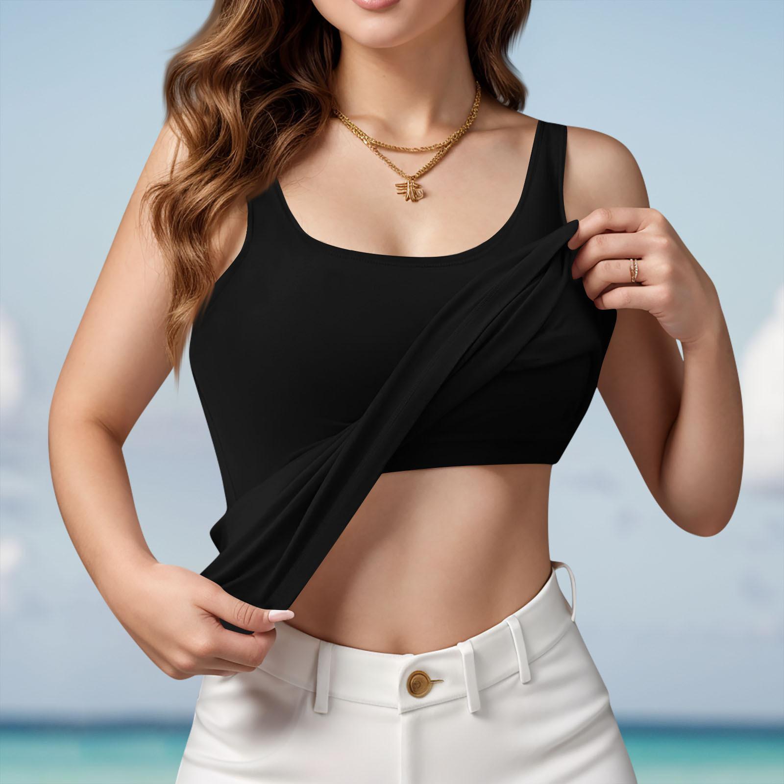 

Женская однотонная рубашка с чашкой для йоги, спортивное нижнее белье, жилет XXL чёрный