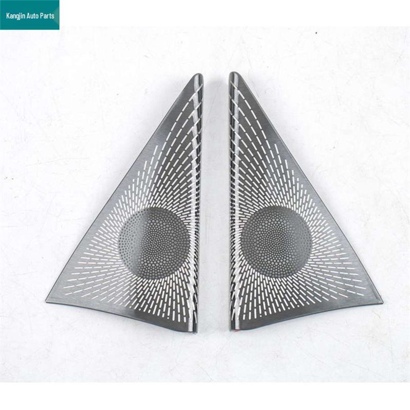 Stainless Steel Black Titanium Steering Wheel and Speaker Covers for Geely Boyue L, Model 25