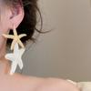Elegant Starfish Ear Pendant Raffia Grass Star Dangle Earrings Unique Starfish Earrings  Festival