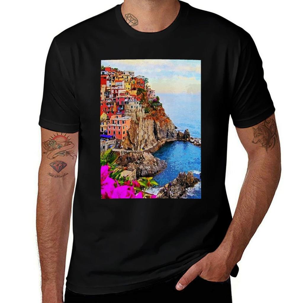 Italy Cinque Terre TShirt Plus Size Loose Fit TShirt