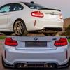 For BMW 2 Series F87 M2 M2C Coupe Competition 2016-2022 Car Rear Bumper Splitter Lip Diffuser V Style ABS Black Bodykits Tuning