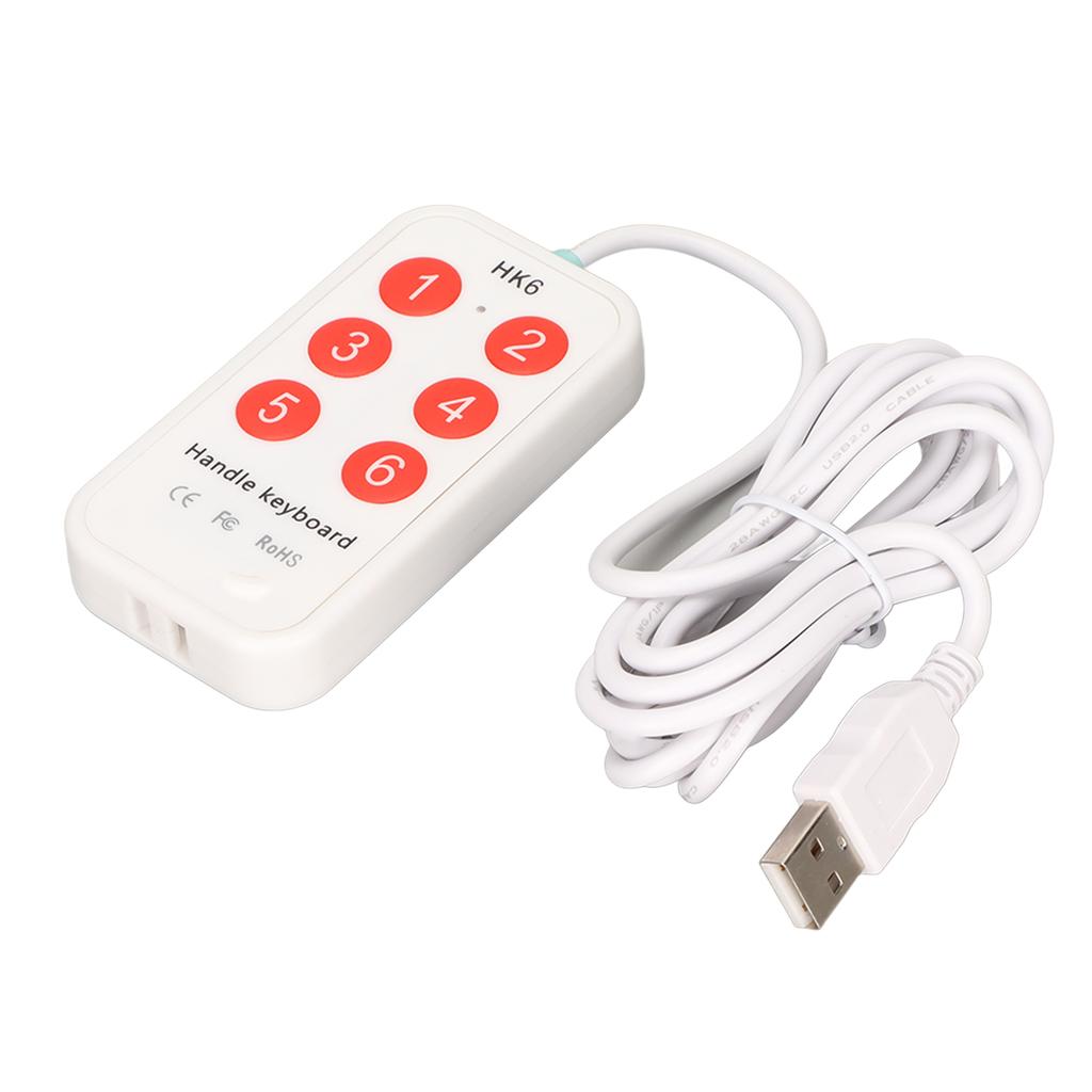 Programmable Keypad Small USB 6 Keys Programming Customization Handheld Switch Controller for Hospital Image Scanning