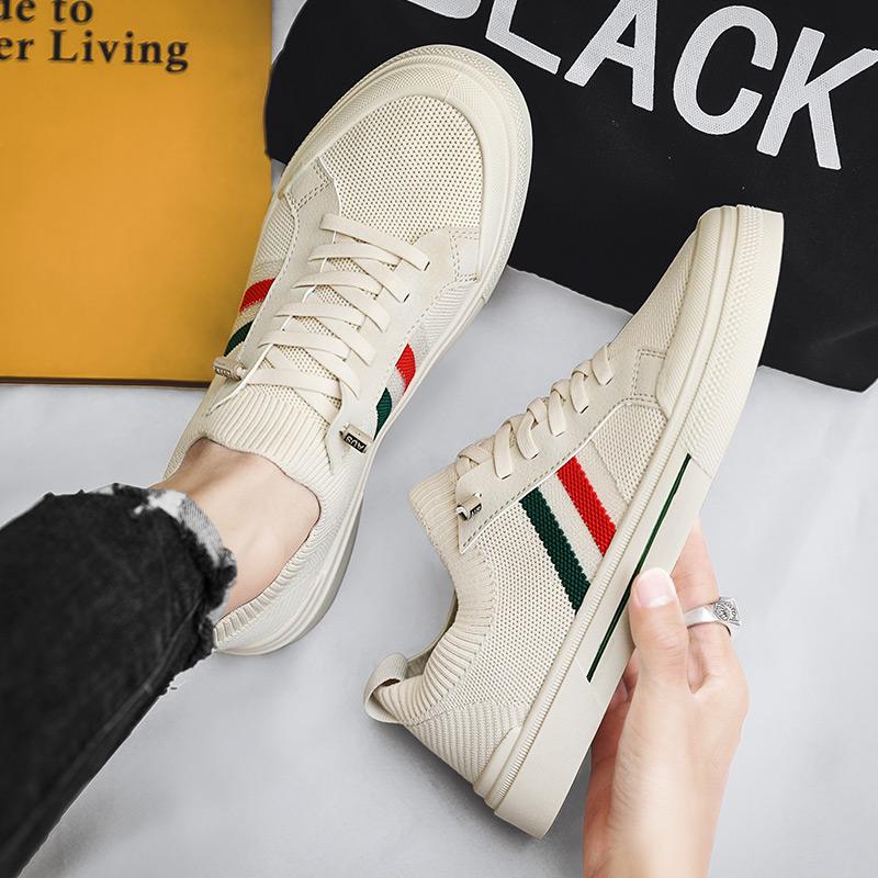 Men Summer Spring Autumn Casual Shoes Breathable SlipOn Mesh New Men's panel shoes, lazy slip labor protection work canvas