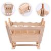 Unbemaltes Holz Babywiege Modell Figur Spielzeug für 1/12 Maßstab Puppenhaus Szenenbau und Kinderzimmer Ausstellungsdekorationen