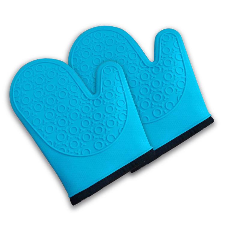 

2 PCS Silicone Gloves Thickened Insulation Gloves Anti Slip Anti Scald Oven Gloves Kitchen Accessories Baking Tools синій