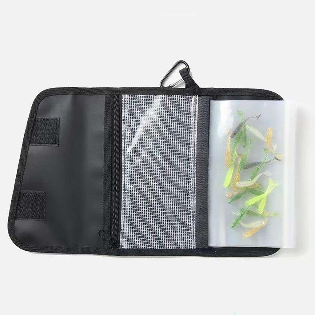Waterproof Bait Bag Oxford Bait Wallet PVC Inner Bag Partition Fishing Bait Container Fishing Bait Sorting Bag
