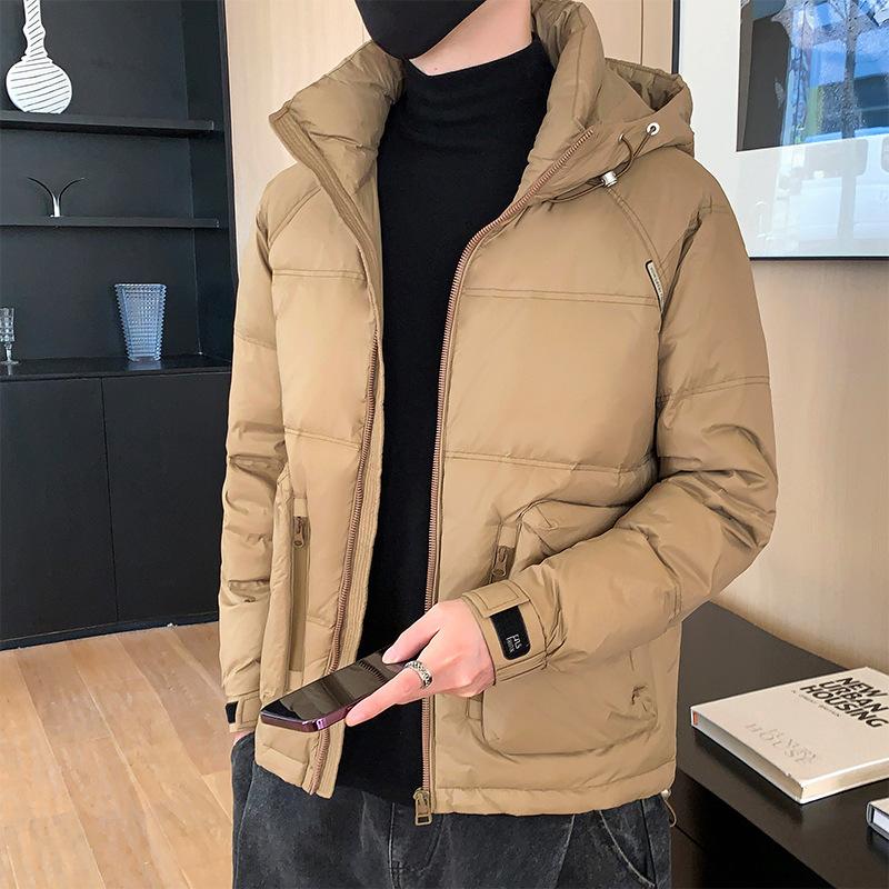 

Короткий пуховик мужской новый зимний утолщенный теплый и ветрозащитный с капюшоном мужской пуховик из белого утиного пуха легкий и тонкий 5XL