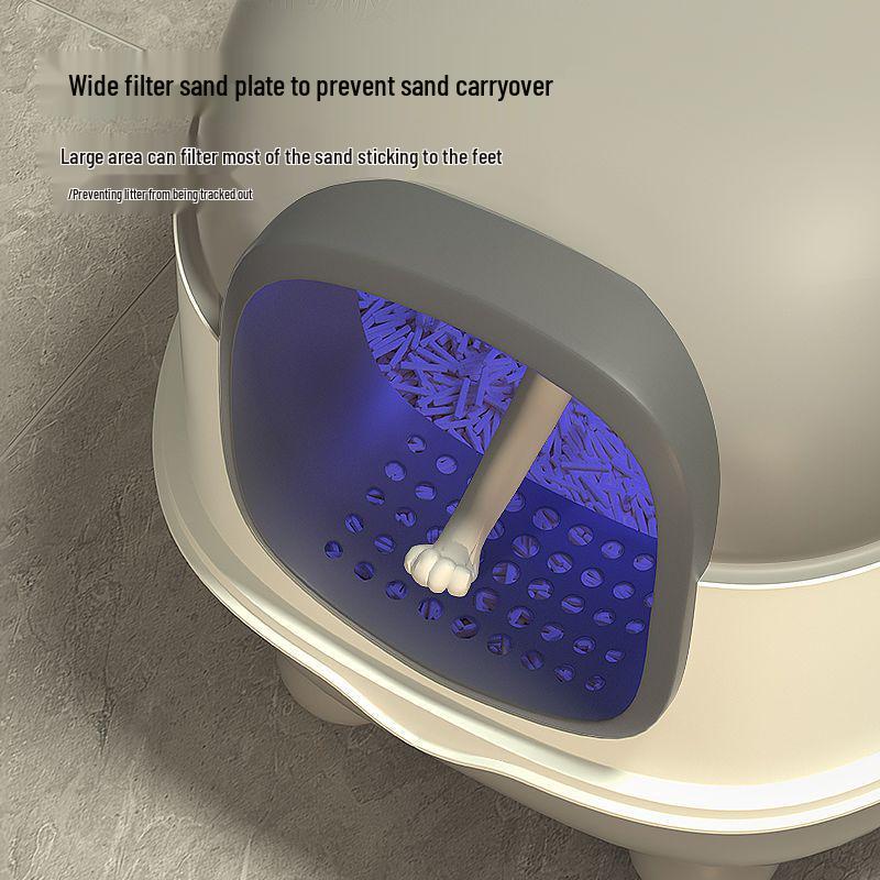 Automatic Odor-Proof Enclosed Cat Litter Box with Deodorization