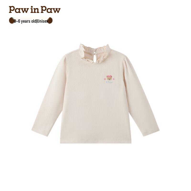 PawinPaw Girls  Little Bear Ruffle Collar Long-Sleeve T-Shirt 100