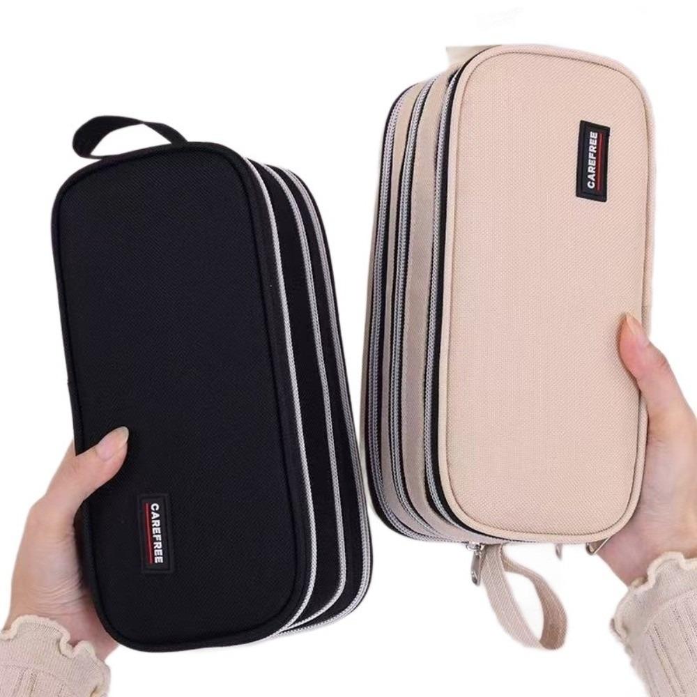 Three-Layer Stationery Box Multi-Functional Stationery Organizer Pencil Bag  Elementary School