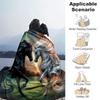 1 Stück Pferdedruck Leichte Flanelldecke, Bequeme und Warme Decke, für Camping Sofa Bett und Couch Büro, Geeignet für Geschenk Decke