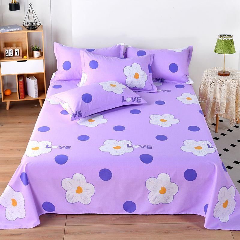 Cotton Bed Sheet Single Piece Thick Double Bed Sheet 1.8m Bed Sheet 1.5m Student Bed Sheet