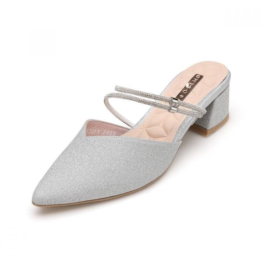 Misope Women Glitter Two Way Slingback 4cm 012112019