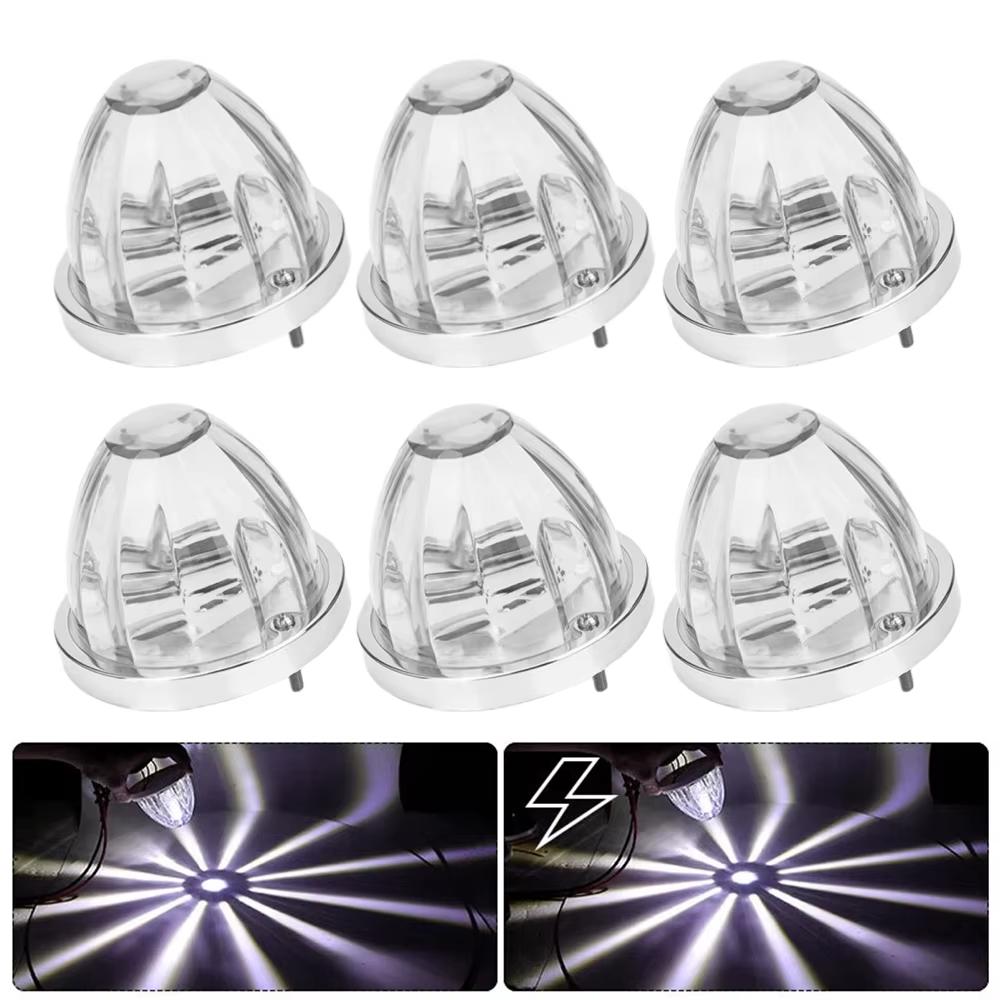 

6PCS LED Watermelon Lights Clearance Truck Trailer Strobe Side Marker Light Turn Signal Marker Indicators Warning Light