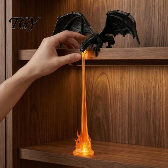 Creative Home Interior Decor Fire-breathing Dragon Figurine, Durable PLA Flying Book Stopper, Decorative Shelf Sculpture 3D Print Fantasy Ornament for