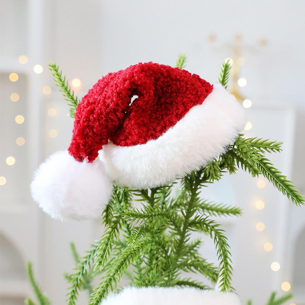 Hanging Stocking Socks, Santa Hat and Tree Ornaments Set, Festive Hanging Set for Holiday Display