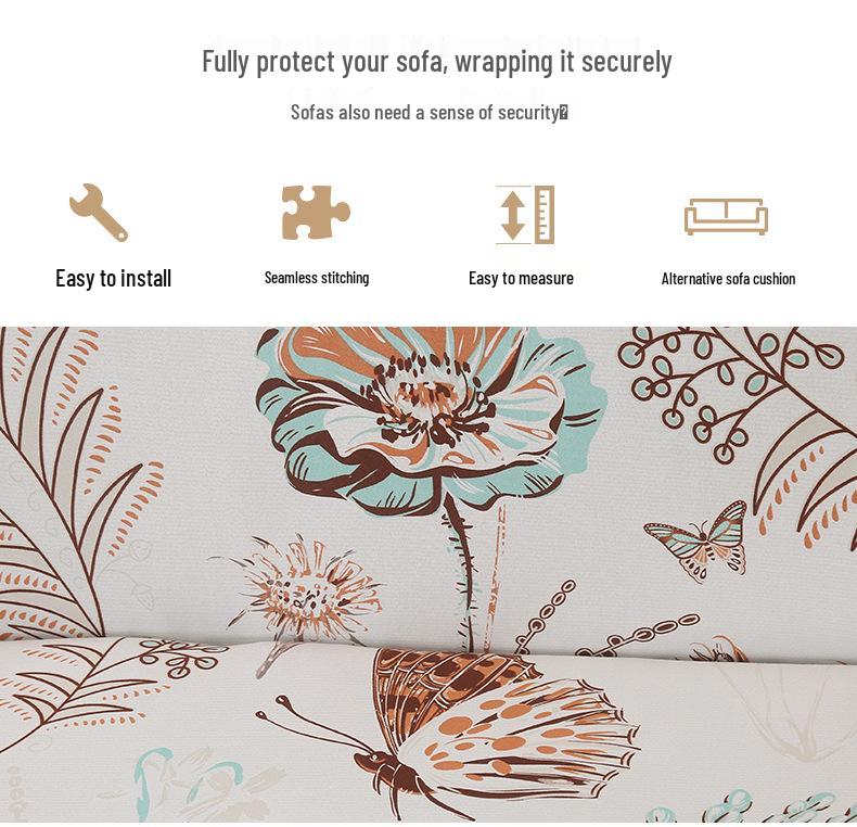 Stretchable Dustproof Sofa Cover, Fully Wrapped for Single, Double, or Three-Seater