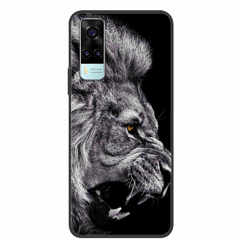 For Vivo Y53s 4G Case Animals Soft Silicone TPU Phone Back Cover Case for Vivo Y31 2021 Funda for Vivo Y53 s Y 31 Luxury Coque