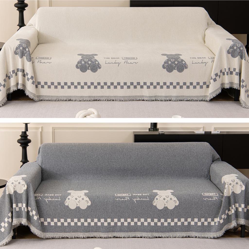 Neuer Cartoon Bär Sofabezug Stoff Ins Style Sofa Handtuchbezug Decke Vier Jahreszeiten Universal Voller Bezug Wendbarer Sofabezug Sand