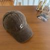 Letter C embroidery simple baseball cap versatile soft top suitable for round face cap men