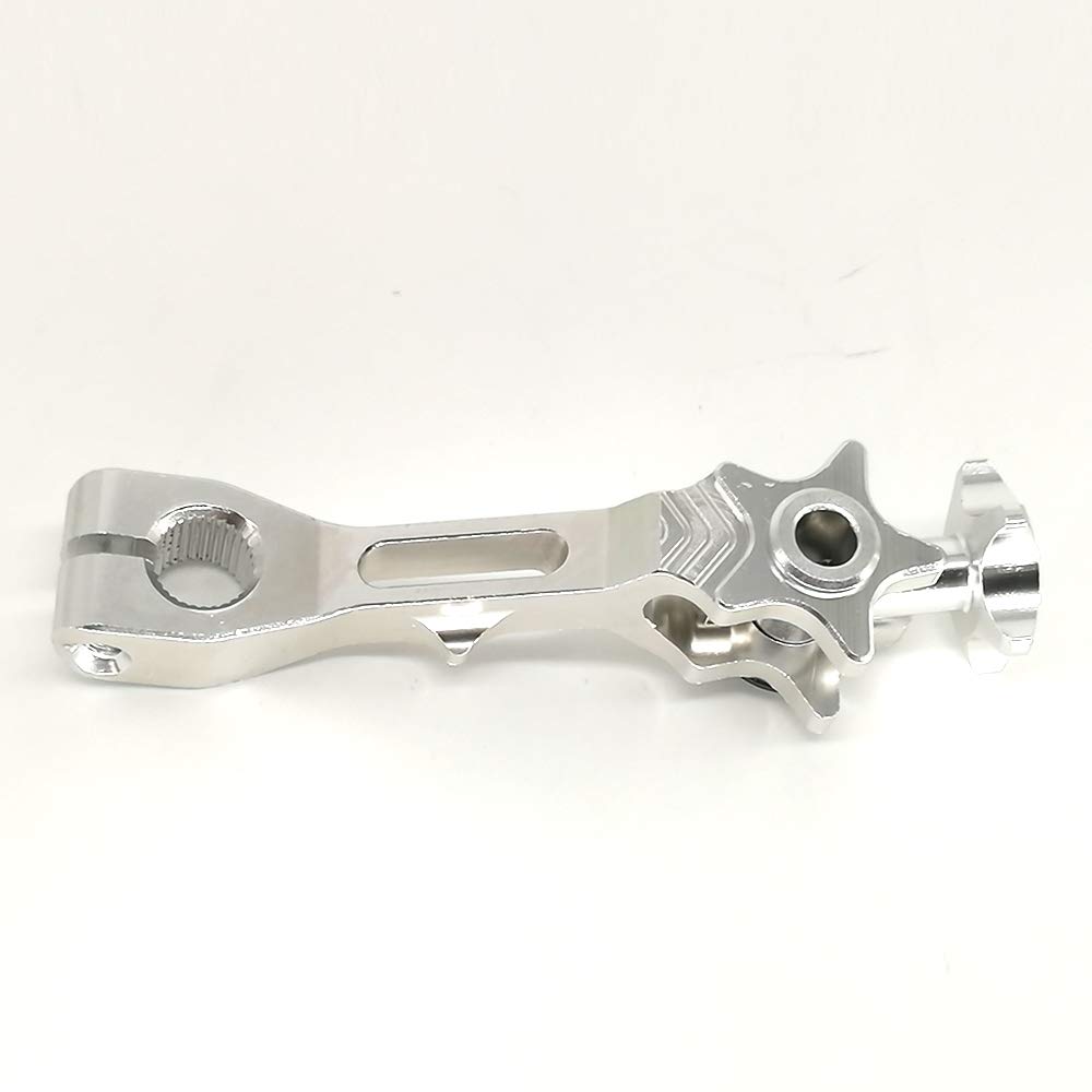 ZSADZS CNC Aluminum Alloy Rear Brake Rocker Arm Motorcycle Accessories Honda Yamaha Motorcycle Accessories (Silver)