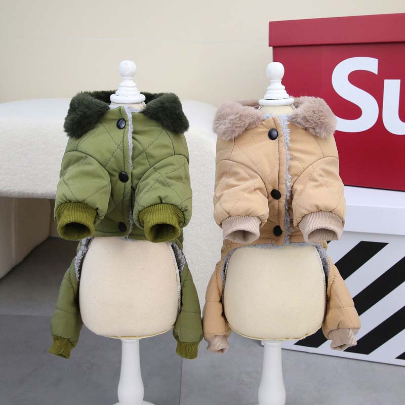 Wasserdichter Hundeoverall, Winter-Hundekleidung aus Fleece für kleine Hunde, dicke modische Welpenjacke, Chihuahua-Kostüm, Yorkie-Mops-Mantel