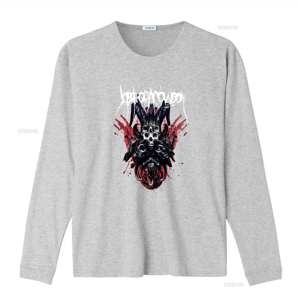 Unisexs Job For A Cowboy Skull Print Black T Shirt X Small Gothic Rock Style Vintage Washed Stylish Streetwear Breathable