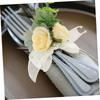 Flower Napkin Rings Rustic Napkin Rings Table Decor Western Napkin Ring Holder Rose Serviette Buckles for Wedding Party Banquet