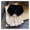Little Bei 2025 Thickened Autumn & Winter Cross Fur Knit Neck Warmer Scarf
