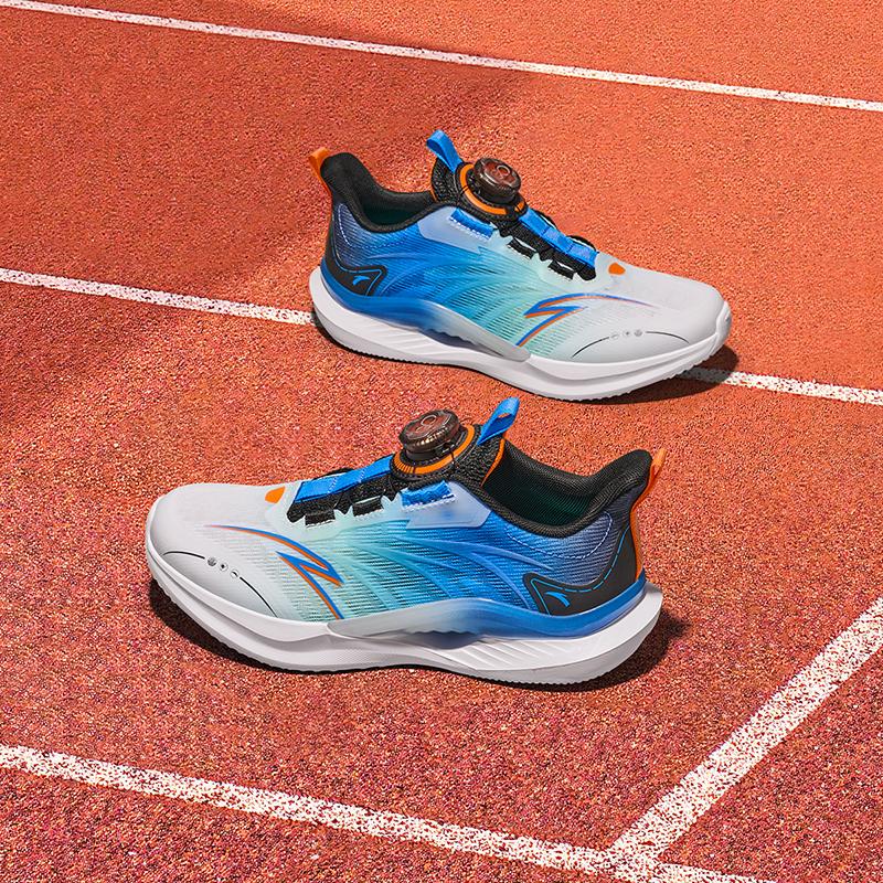 Anta Kids Wind Rider 1.0 Fabric Trendy Color Block Comfortable Versatile Knob Large Mesh Upper Sports Test Low Top Kids Running Shoes A12525567
