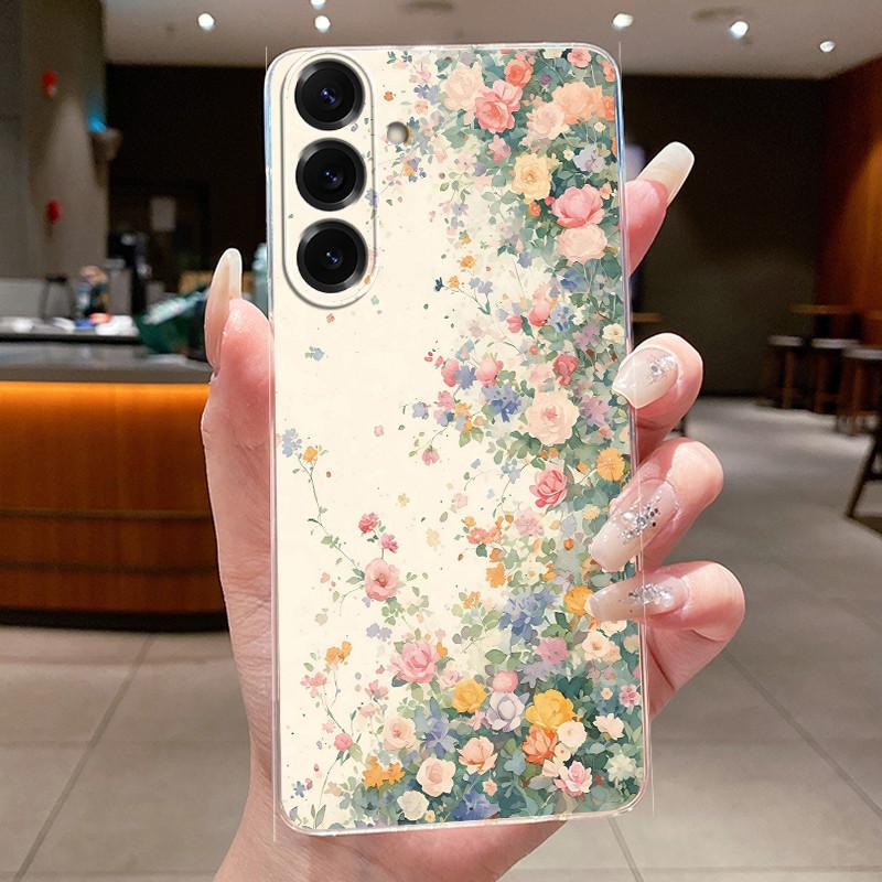 For Samsung Galaxy A17 4G 2025 Case Clear Beautiful Butterfly Flowers Printed Soft Silicone Cover For Samsung A17 A 17 5G Cases