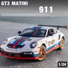 AABH1 1:24 Legierung Porsche 911 GT3 RSR Sportwagen Diecast Miniaturmodelle Spielzeug mit Sound Licht Rückziehmotor Fahrzeug Jungen Sammlung Geschenke