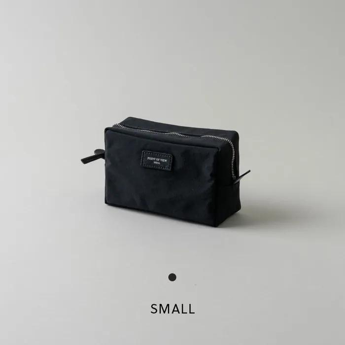 [POV atelier] Nylon Volume Pouch - Nero