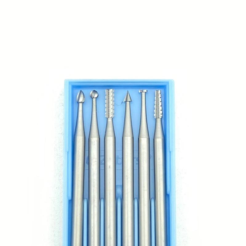 6pcs/box Dental Tungsten Carbide Burs Tungsten Steel Engraving Knife Wood Milling Cutter For Carvings / Olive Kernel