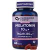 Carbamide Forte Mélatonine 10 mg Comprimés pour Dormir avec Tagar 250 mg | Complément pour le Sommeil pour Hommes & Femmes - 60 Comprimés Végétariens.