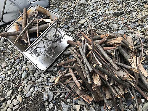 CAMPING MOON XS Fire Pit, Charcoal Bed, Grill, Bridge, Plate, and Storage Pack, Full Set for 4 People, X-MINI-Pro.