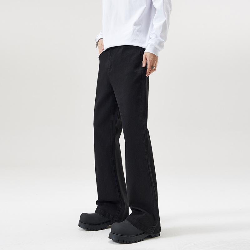 

Джинсы-клеш LKTM Unisex American Street Style Black Scimitar - Высококачественная мода длиной до пола 3XL (suggested 165-180 jin) чёрный