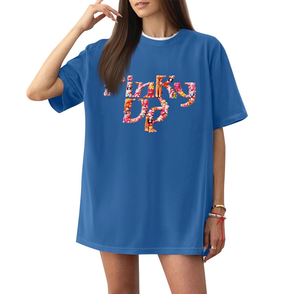 Women's Casual Letter Print Short-sleeved Top T-shirt