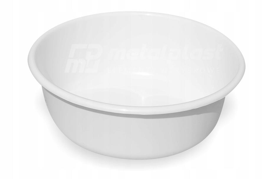 Round Plastic Bowl 6 l WHITE