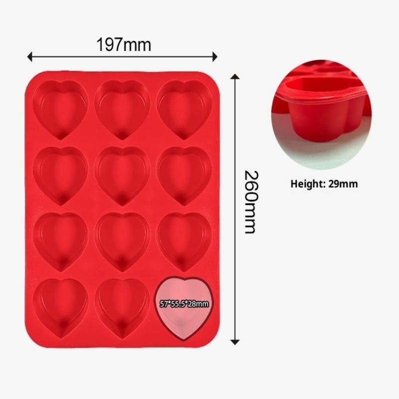 Heart Shaped Chocolate Silicone Baking Molds For French Dessert Mousse Pastry Fondant Candy Gummy Cake Decoration Bakeware Mold