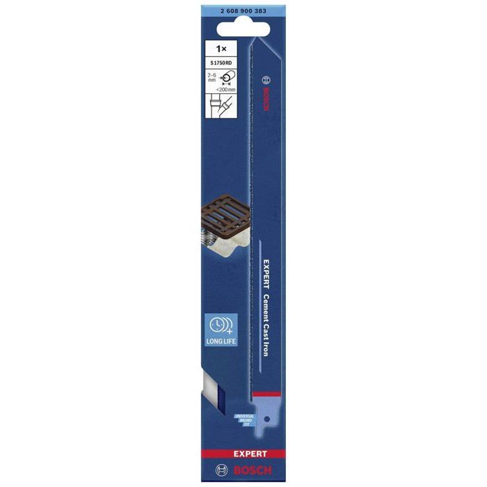 Bosch Accessories 2608900383 LAME DE scie sabre, 1 pièce, EXPERT « Cement Cast Iron » S 1750 RD Longueur lame de scie 2