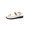 2024 Women's Fashion Trend Pure Black Belt Anti-slip Wear-resistant Flat Sandals Fashion Premium Sandals for Women