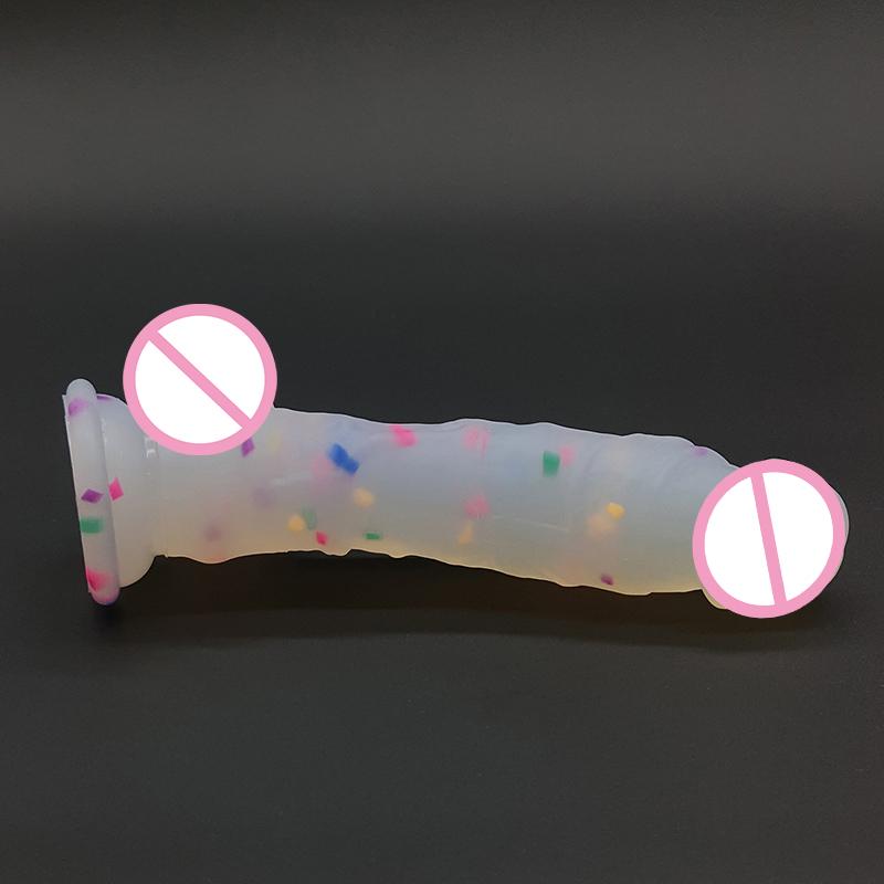 Colorful Lambskin Dildo Huge Realistic Cock Adult Liquid Silicone Dildo Sex Toys for Woman Silicone Penis Realistic Dildo