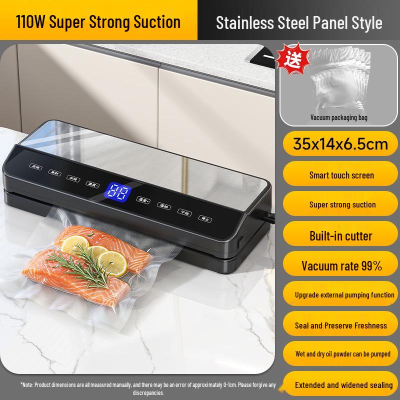 Compact Vacuum Sealer for Home Kitchen - Wet & Dry Food Preservation