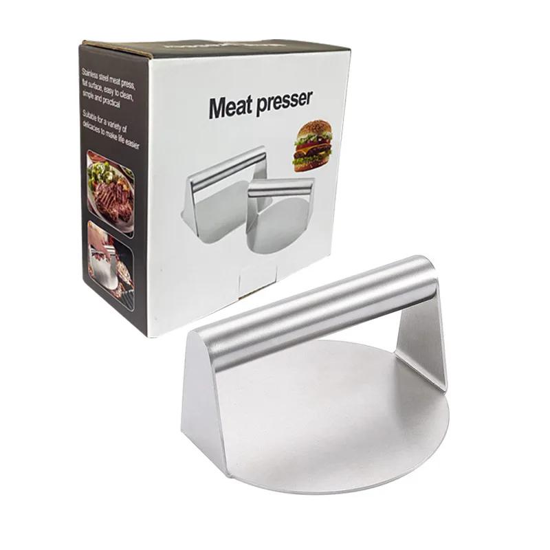 Stainless Steel Smash Burger Press Hamburger Patties Meat Masher Circular Meat Press Mold for Deli Meats Kitchen Accessories