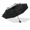 1pc Racing Pup Automatic Folding Umbrella - Compact 8-Rib Design, Durable Plastic & Iron, Lightweight for Outdoor Daily Use182