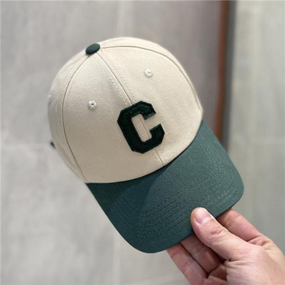 Color Block Hat Letter C Cap Baseball Cap Adjustable Adjustable Baseball Hat For Spring And Autumn Outdoor Activities